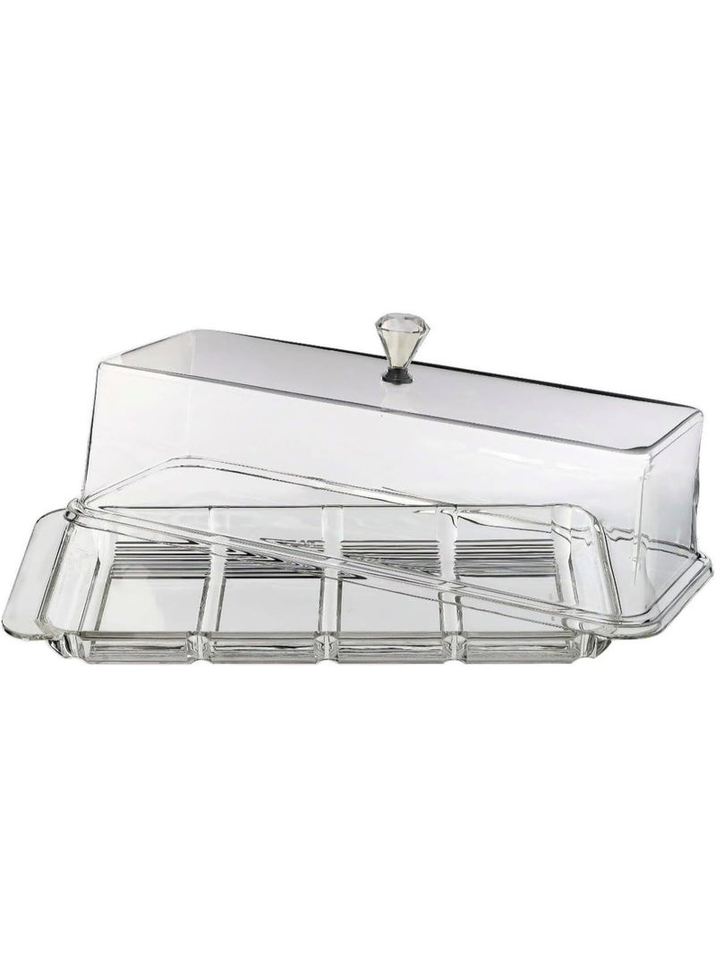 Orchid Acrylic Bread Box Clear with Lid, Transparent Bread Storage Container, Kitchen Countertop Cake Bread Keeper, Bakery Storage Container, Bread Storage Box, Food Storage Bin with Lid - Image 1